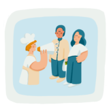 Icona-in-cui-un-commerciante-comunica-ai-suoi-clienti-grazie-a-b-more-con-bordo-160x160